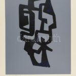 Frank Magda (1914-1997): Szoborterv. Szitanyomat, papír, jelzett, 38,5x30 cm