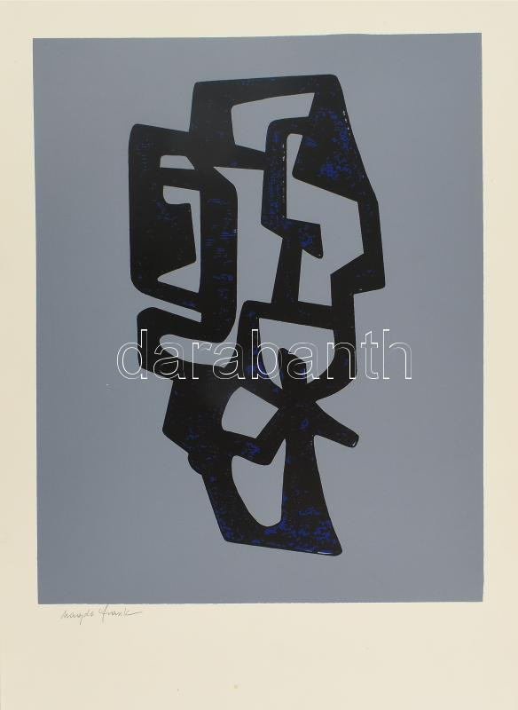 Frank Magda (1914-1997): Szoborterv. Szitanyomat, papír, jelzett, 38,5x30 cm