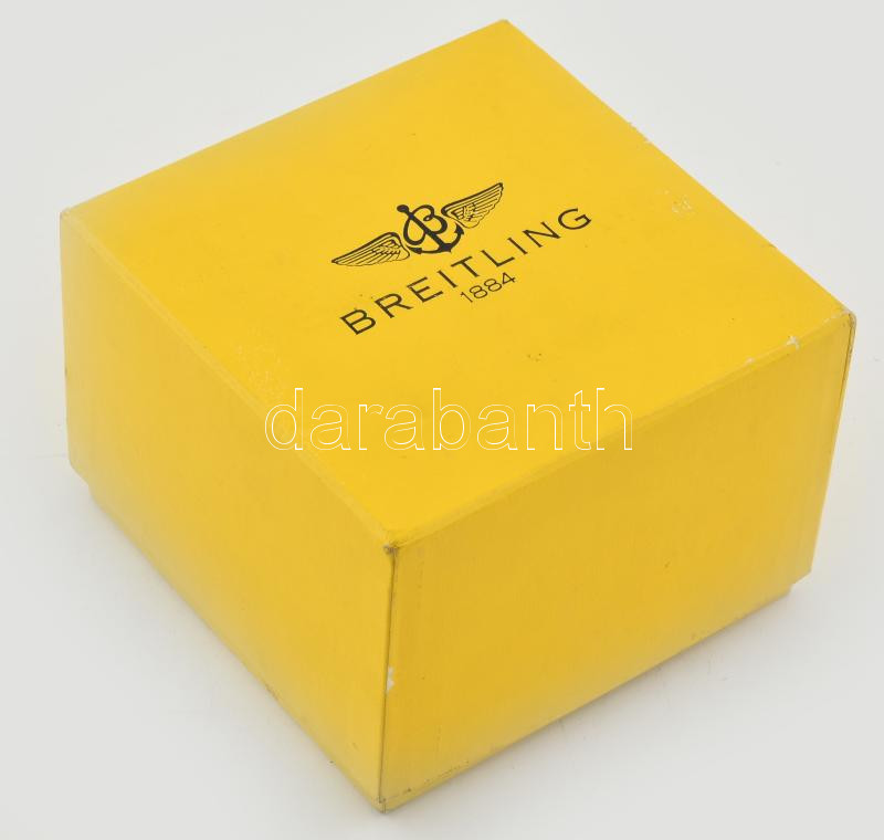 1996 Breitling quartz karóra, acél szíjjal, jelzett, eredeti sérült dobozban, papírokkal. Nem jár, nincs kipróbálva. d: 40 mm - Image 4