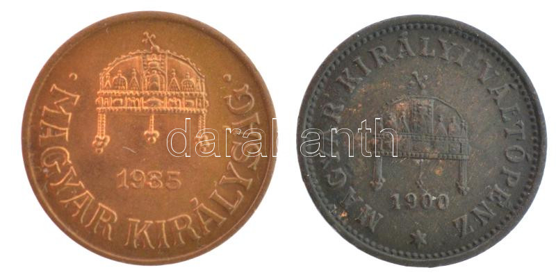 1900-1935. 1f bronz (2xklf) T:1-,2 patina - Image 2