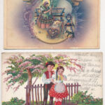 9 db RÉGI motívum képeslap: magyar folklór művészlapok / 9 pre-1945 motive postcards: Hungarian folklore art postcards - Image 3