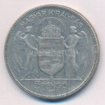 1930. 5P Ag 'Horthy jobbra' T:2-,3 Adamo P8 - Image 2
