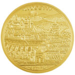DN 'Magyar Aranyóriások - II. Mátyás 16 dukát, Esztergom ostroma, 1595/1601' aranyozott Cu utánveret tanúsítvánnyal (46mm) T:PP - Image 2