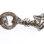 Ezüst (Ag) filigrán, köves karkötő, h: 19 cm, bruttó: 13,3g, jelzett. - Image 3