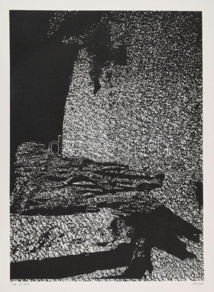 Joseph Kádár/Kádár József (L K'dar) (1936-2019): Fények és árnyak (cím nélkül). Szitanyomat, papír, jelzett, számozott (100/100). Hátoldalán a művész bélyegzőjével. 58,5x42,5 cm