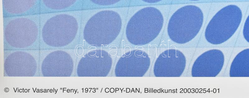 cca 2000-2020 Victor Vasarely (1908-1997): Fény. Nyomat, papír, jelzés nélkül, Copydan BilledKunst kiadása, feltekerve, 81x81 cm - Image 2