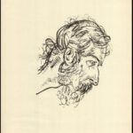 Vaszary János (1867-1939): Arckép. Ofszet, papír, jelzés nélkül. 42x30 cm