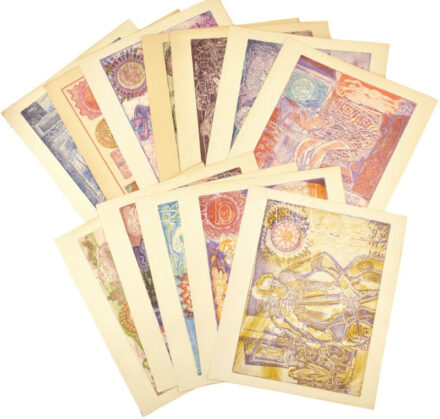 Józsa János (1936-2016): 13 nagy méretű rézkarcról készített ofszet nyomat. Jelzettek a nyomaton 29x40 cm