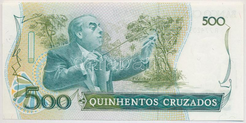 Brazília DN (1988) 500C 'A 7742055230 A' T:I,I- Brazil ND (1988) 500 Cruzados 'A 7742055230 A' C:UNC,AU Krause P#212d - Image 2