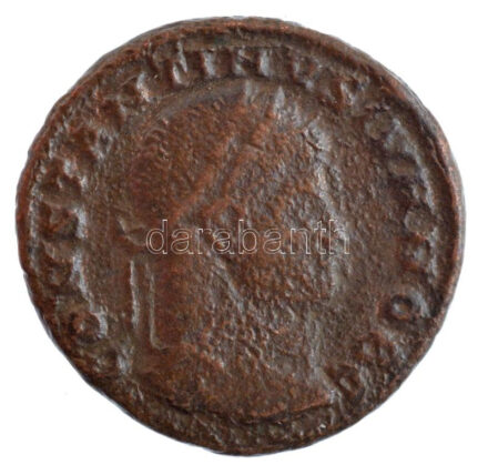 Római Birodalom / Siscia / II. Constantinus 325. AE Follis bronz (2,64g) T:2- Roman Empire / Siscia / Constantinus II 325. AE Follis bronze 'CONSTAN-TINVS AVG / PROVIDEN-TIAE CAESS - ASIS crescent' (2,64g) C:VF RIC VII 194