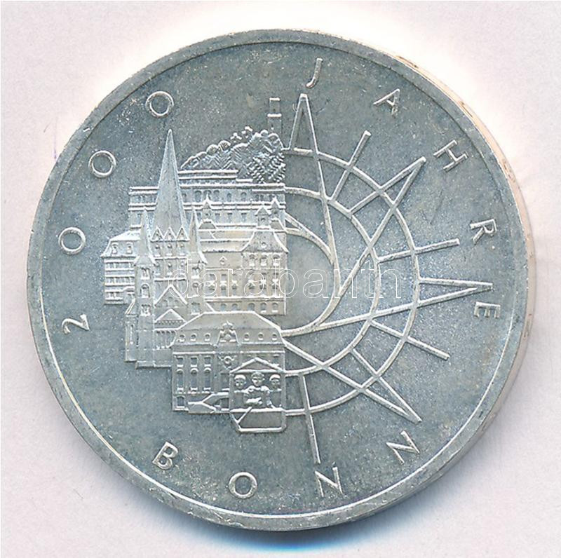 Német Szövetségi Köztársaság 1989D 10M Ag 'Bonn 2000' T:1,1- Federal Republic Germany 1989D10 Mark Ag 'Bonn 2000' C:Unc, AU Krause KM# 172