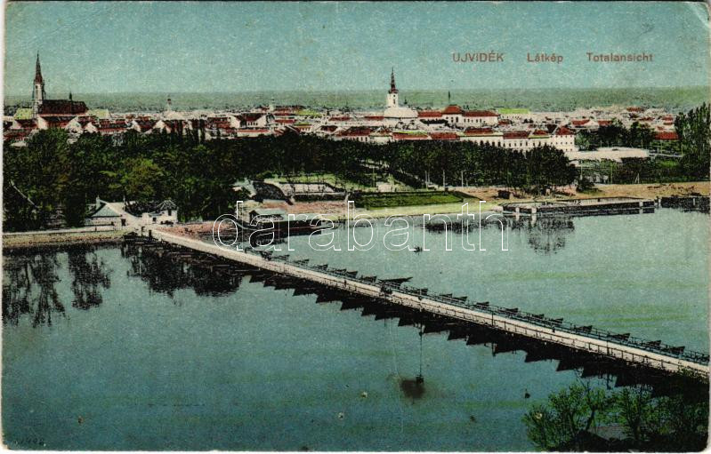 Újvidék, Novi Sad; hajóhíd / pontoon bridge (Rb)