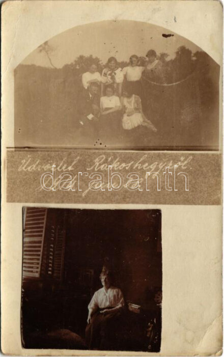 1914 Budapest XVII. Rákoshegy, Keresztesi Károly és családja. photo (Rb)