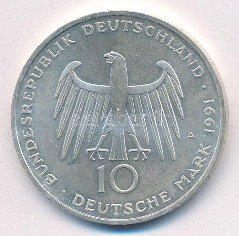Németország 1991A 10M Ag 'Német Egység - 200 éves a Brandenburgi Kapu' T:1- Germany 1991A 10 Mark Ag 'German Unity - 200th Anniversary of the Brandenburg Gate' C:AU Krause KM#177 - Image 2