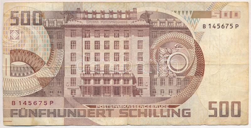 Ausztria 1985 (1986). 500Sch 'B 145675 P' T:III Austria 1985 (1986). 500 Schilling 'B 145675' C:F Krause 151 - Image 2