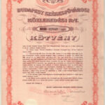 Budapest 1930. 'Budapest Székesfővárosi Közlekedési R.-T.' kötvénye 10db élvezeti jegyről, szárazpecséttel, bélyegzéssel, vízjeles papíron T:I-