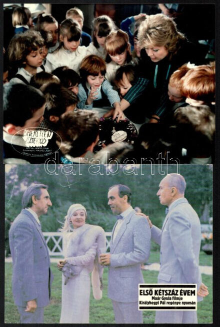 cca 1989 Ismeretlen ismerős, Napló gyermekeimnek, Nem várok holnapig, Első kétszáz évem (szakadt) 4 db vintage filmfotó, mozi fotó 24x18 cm