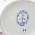 Német porcelán váza, jelzett, hibátlan, m: 12 cm - Image 2