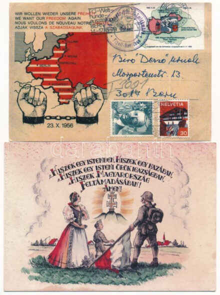 28 db MODERN használatlan magyar irredenta reprint képeslap + 1 matrica