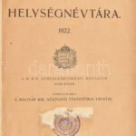 Magyarország helységnévtára. 1922. Szerk.: M. Kir. Központi Statisztikai Hivatal. Bp., 1922., Pesti Könyvnyomda Rt.,IV+147+17 p. Átkötött félvászon-kötés, kissé kopott borítóval, kissé laza fűzéssel.