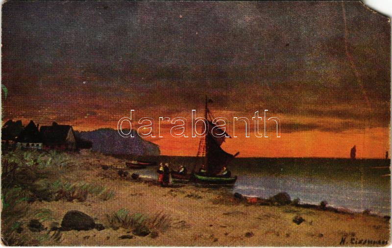 'Sunset' art postcard s: H. Lissmann (EM)