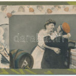 1901 Couple in love, drunk man (EK)