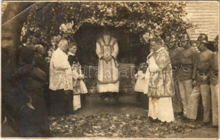 Budapest XVI. Rákosszentmihály, harangszentelés (?) Stróbl J. Nándor photo (EB)