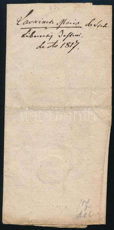 1817 Latin nyelvű irat viaszpecséttel - Image 2