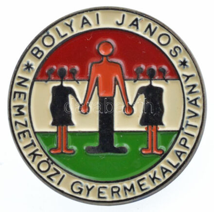 DN 'Bólyai János Nemzetközi Gyermekalapítvány' zománcozott kitűző (20mm) T:1-