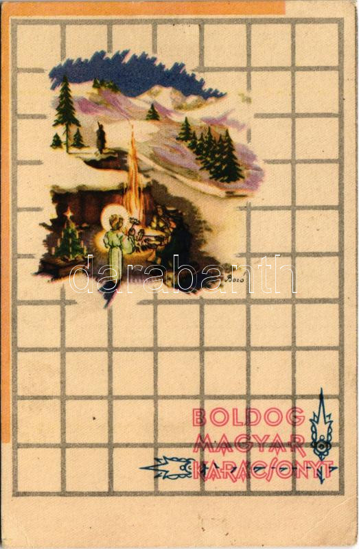 Boldog Magyar Karácsonyt! / Hungarian irredenta Christmas greeting s: Bozó (EK)