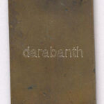 ~1920. '1920 Kaposvári Turul Sport Egylet' bronz emlékplakett (26x39mm) T:2 - Image 2