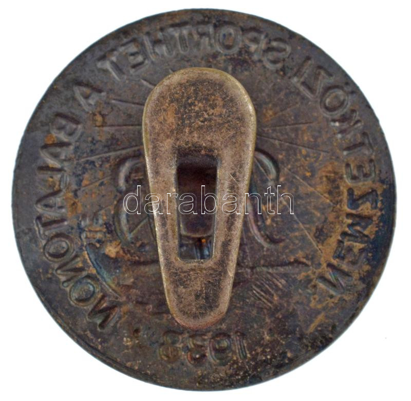 1938. 'VII. Nemzetközi Sporthét a Balatonon' bronz gomblyukjelvény (29mm) T:2 - Image 2