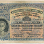 Svájc 1926. 100Fr '4U 099593' T:III Switzerland 1926. 100 Franken '4U 099593' C:F Krause 35.