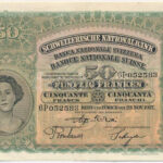 Svájc 1927. 50Fr '6P 052583' T:III szép papír Switzerland 1927. 50 Francs '6P 052583' C:F fine paper Krause 34c