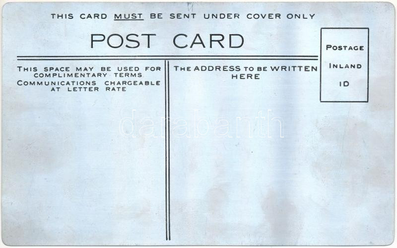 RMS Lusitania - Cunard Line. Metal plate postcard / fémlemez képeslap - Image 2