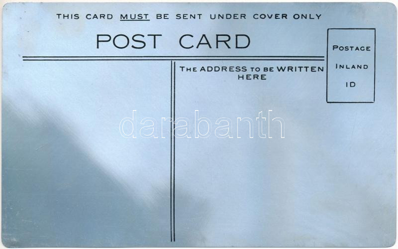 RMS Mauretania - Cunard Line. Metal plate postcard / fémlemez képeslap - Image 2