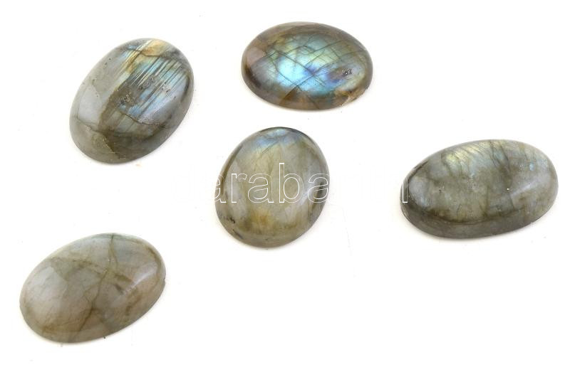 Csiszolt Blue-flash labradorit cabochon 30 g 5 db