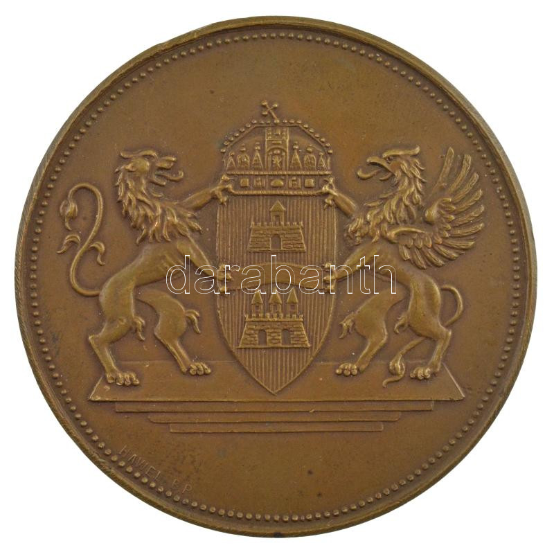 1937. 'Budapest Sport Egyesület versenydíja' kétoldalas bronz díjérem, hátoldalon gravírozva '1937. I. 3. I. díj' (60mmm) T:2 ph.