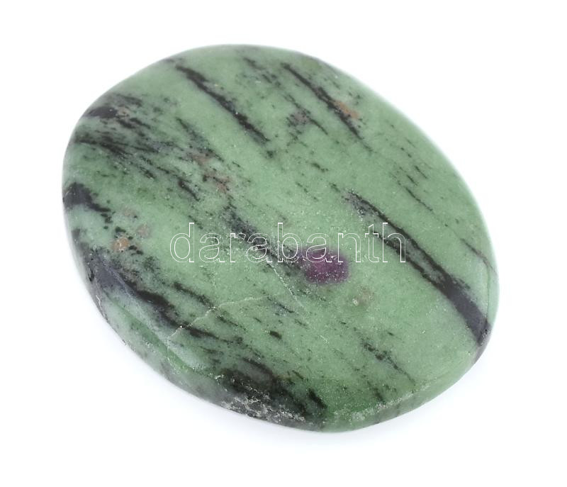 Rubin zoizite csiszolt féldrágakő kabochon 18 gramm, 40x30 mm