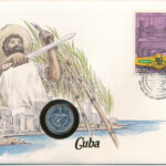 Kuba 1968. 5c Al, felbélyegzett borítékban, bélyegzéssel, német nyelvű leírással T:1 Cuba 1968. 5 Centavos Al in envelope with stamp and cancellation, with German description C:UNC