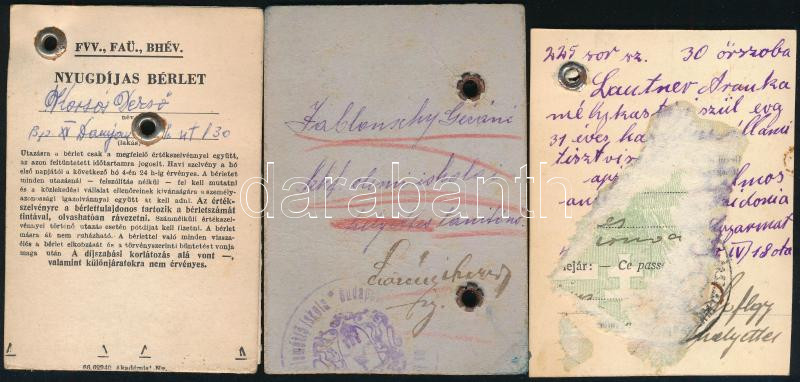 cca 1920-1960 3 db fényképes utazási igazolvány - Image 2