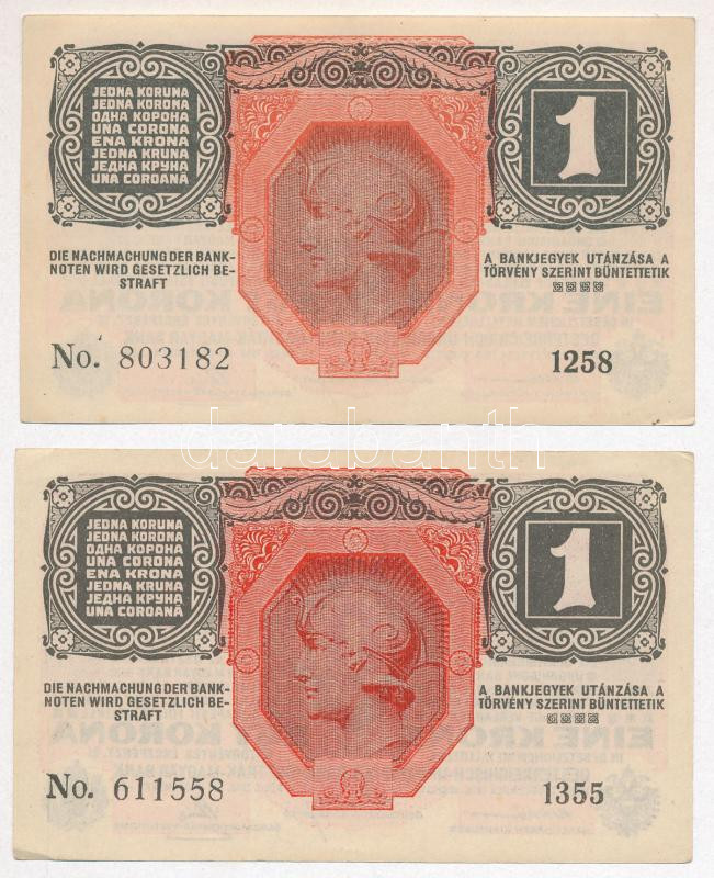 1916. 1K (2x) T:I-,II hajtatlanok, sarkhajlások Adamo K3 - Image 2