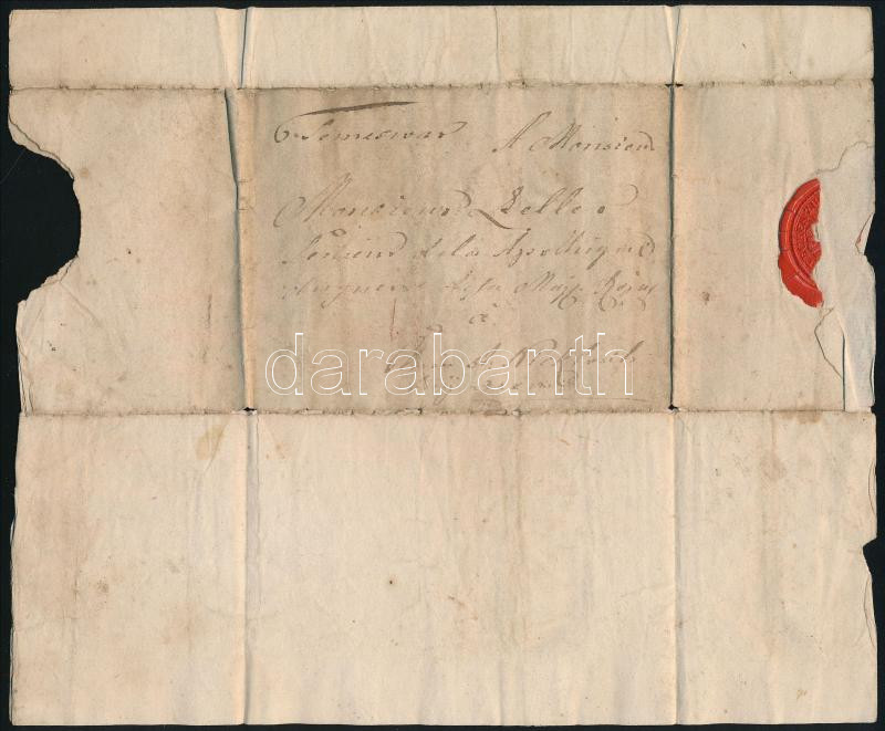 1819 2 db elismervény + német nyelvű levél - Image 3