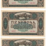 1920. 10K (3x) sorszámkövetők 'a 077 742.393 - a 077 742.395' T:I- kis beszakadás Adamo K14