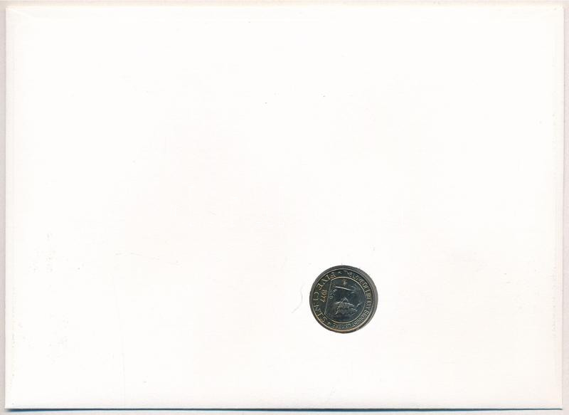 Libéria 1977. 5c Cu-Ni felbélyegzett borítékban, bélyegzéssel, német nyelvű leírással T:1 Liberia 1977. 5 Cents Cu-Ni in envelope with stamp and cancellation, with German description C:UNC - Image 2