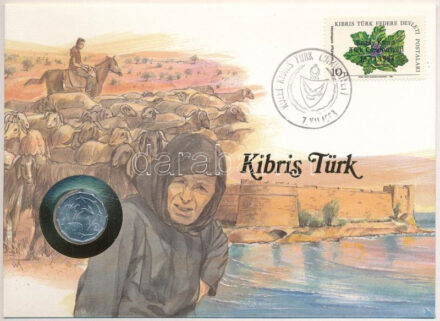 Észak-Ciprus / Észak-Ciprusi Török Köztársaság 1983. 1/2c Al felbélyegzett borítékban, bélyegzéssel, német nyelvű tájékoztatóval T:1 Northern-Cyprus / The Turkish Republic of Northern Cyprus 1983. 1/2 Cent Al in envelope with