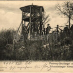 1905 Budapest XII. Pozsony-Jánoshegyi messzelátó, kilátó. Schwarz J. kiadása (kis szakadás / small tear)
