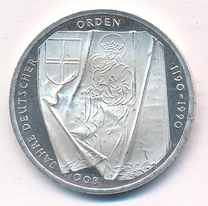 Német Szövetségi Köztársaság 1990J 10M Ag '800 éves a Német Lovagrend' T:PP FRG 1990J 10 Mark Ag '800th Anniversary of The Teutonic Order' C:PP Krause KM#176 - Image 2