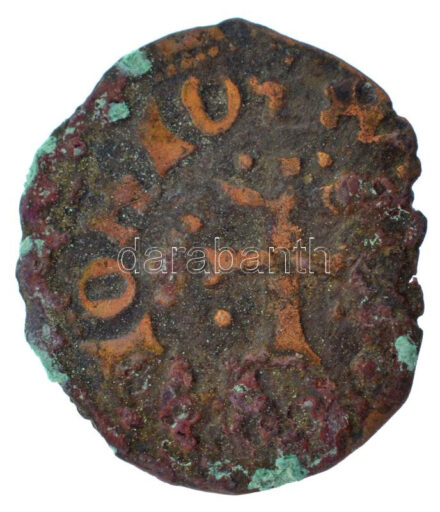1373-1382. 'szerecsenfejes' Denár 'I. Nagy Lajos' korabeli hamisítvány (0,31g) T:2- patina Hungary 1373-1382. Denar Ag 'Louis I' contemporary fake (0,31g) C:VF patina Huszár: 547., Unger I.: 432