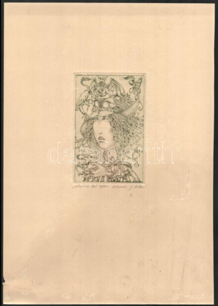 Kolozsvári Grandpierre Miklós (1950-): Álmosító illat. Rézkarc, papír. Jelzett, számozott (38/100). Lap alja kissé foltos és kissé sérült. 15×10 cm